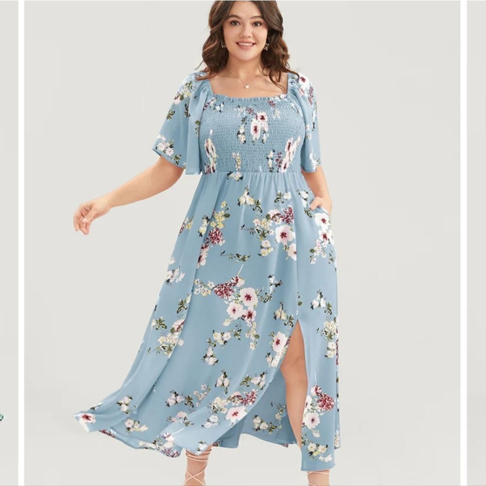 NWT BloomChic floral blue dress